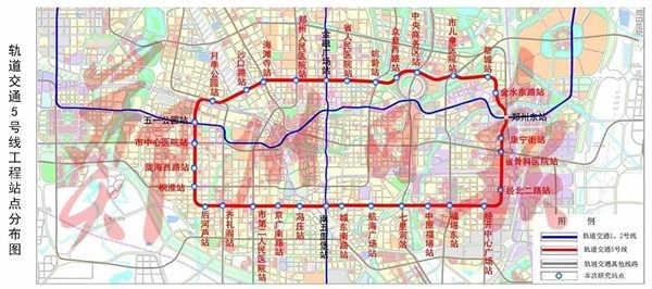 郑州地铁5号线线路图站点分布