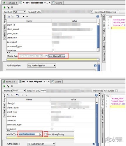 使用post 中application/x-www-form-urlencoded传递参数